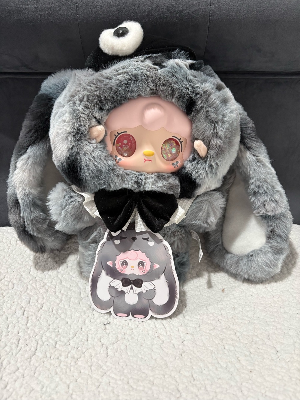 Yooki 600% Tiny Starlight Series Plush Pink and Ink Bunny liquid eyes